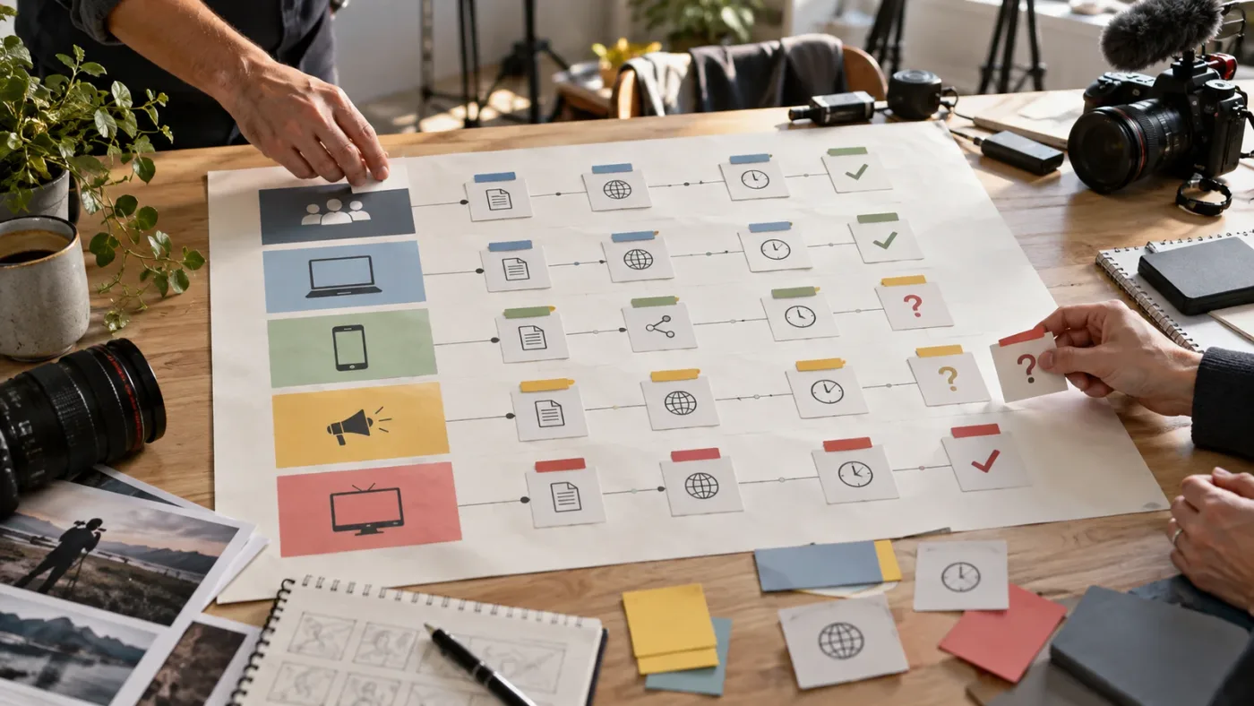 Illustration of a multi-platform client video licensing decision matrix