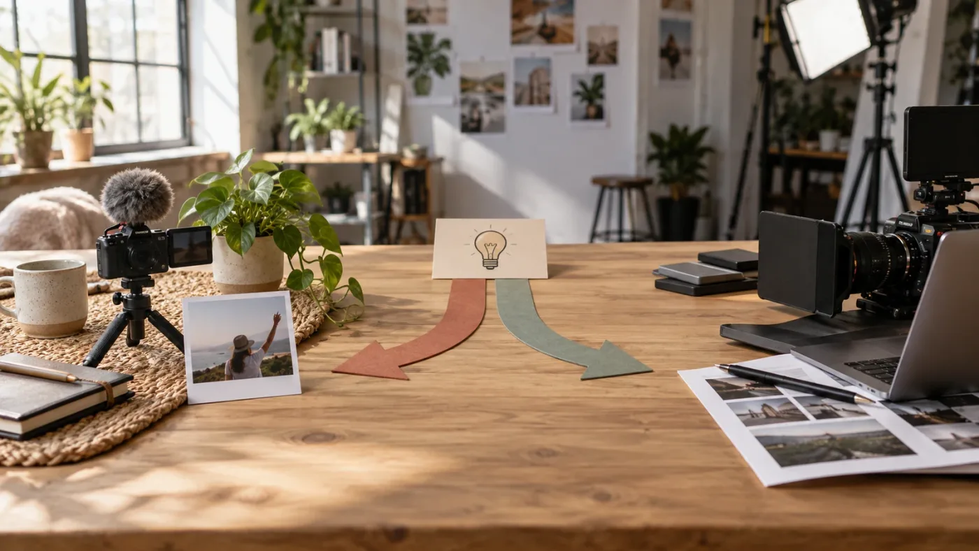 Illustration of choosing Artlist Social or Pro for a sponsored video