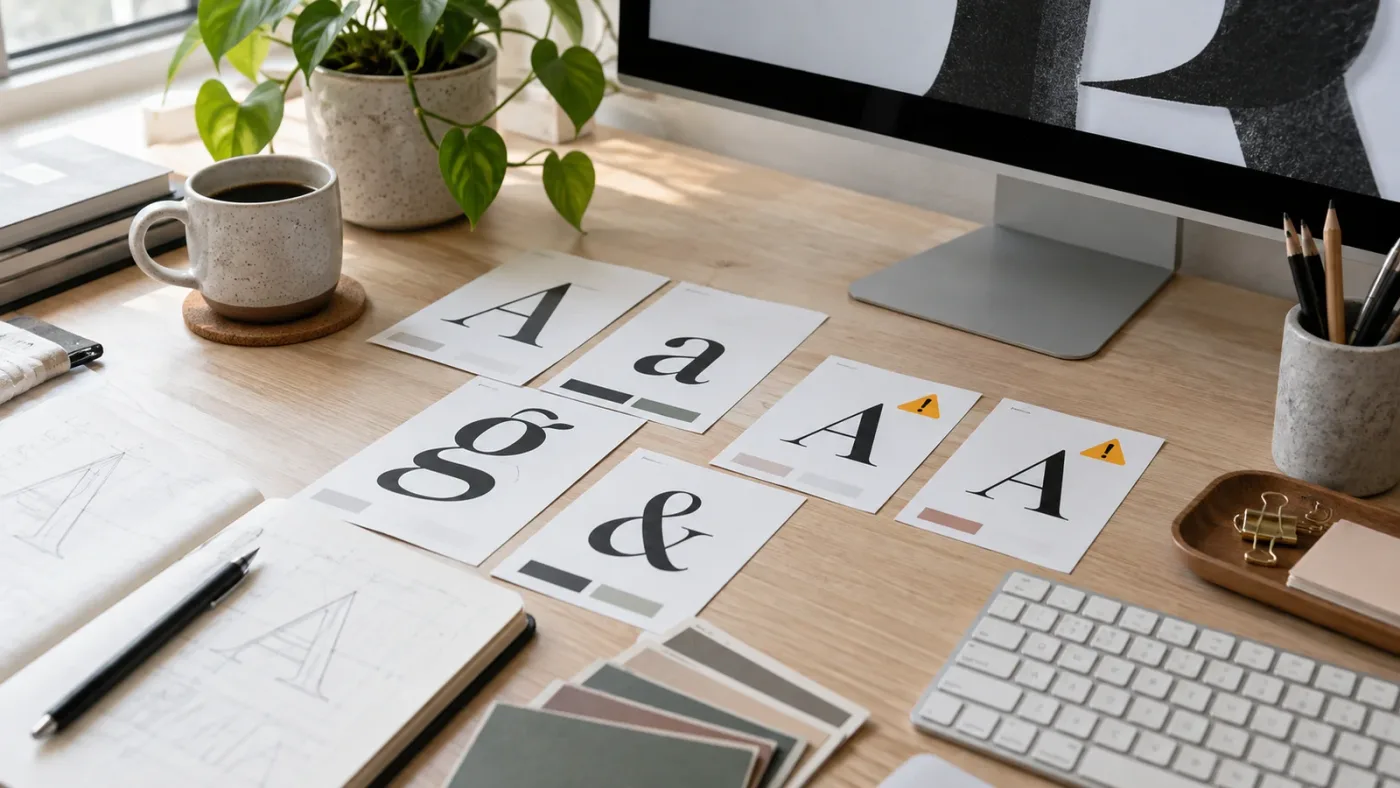 Illustration of validating and resolving duplicate template fonts on macOS
