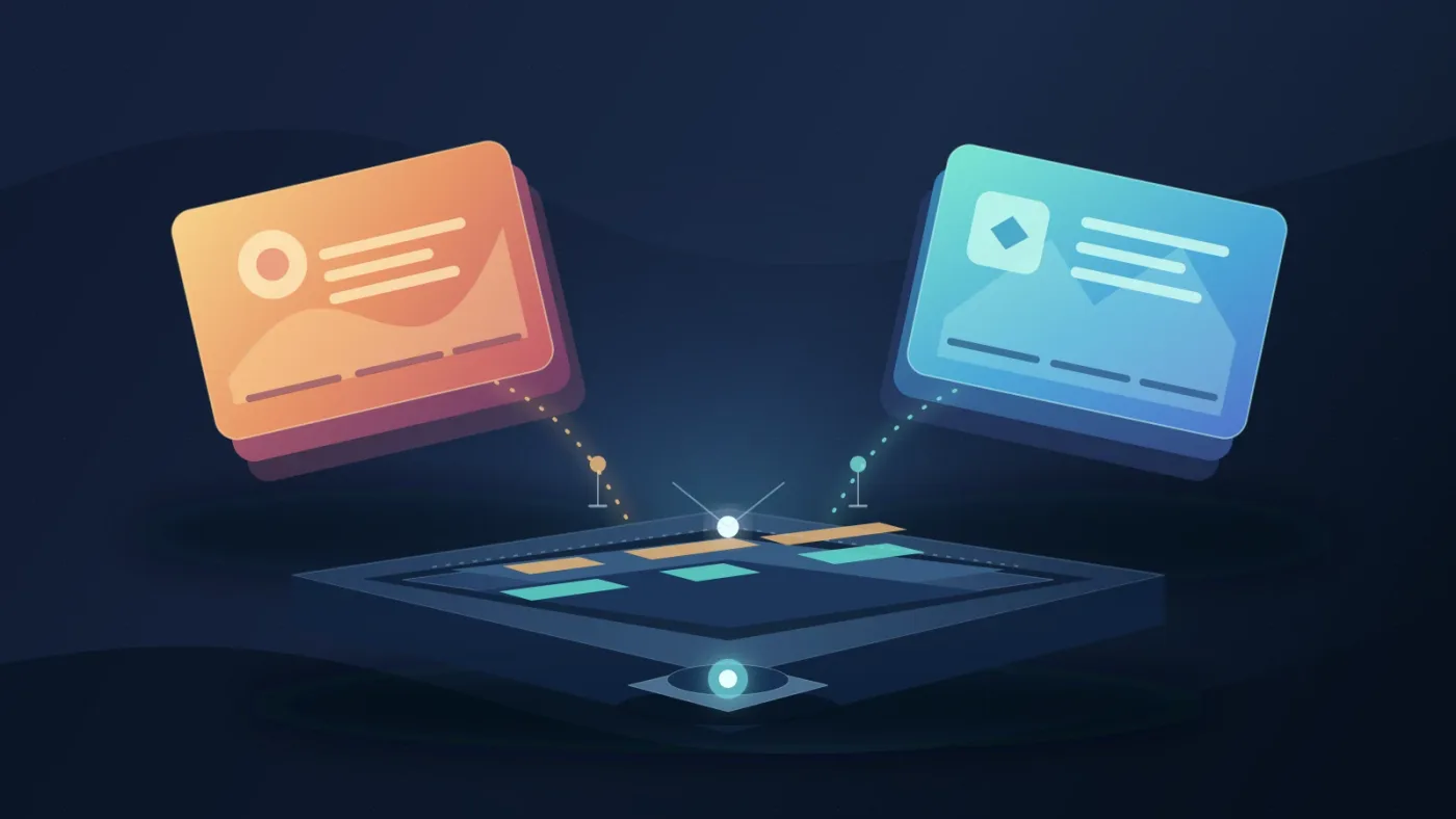 Illustration of a DaVinci Resolve asset library comparison matrix