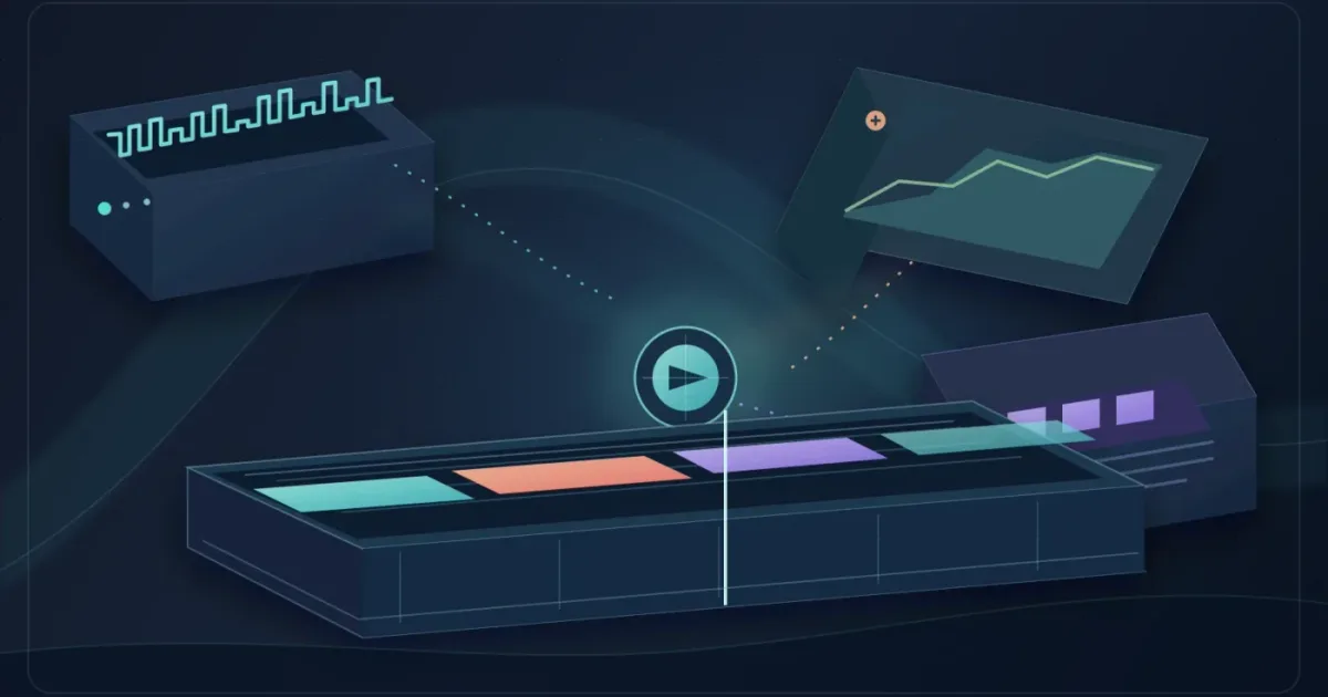 Illustration of Artlist and Motion Array assets entering a DaVinci Resolve project