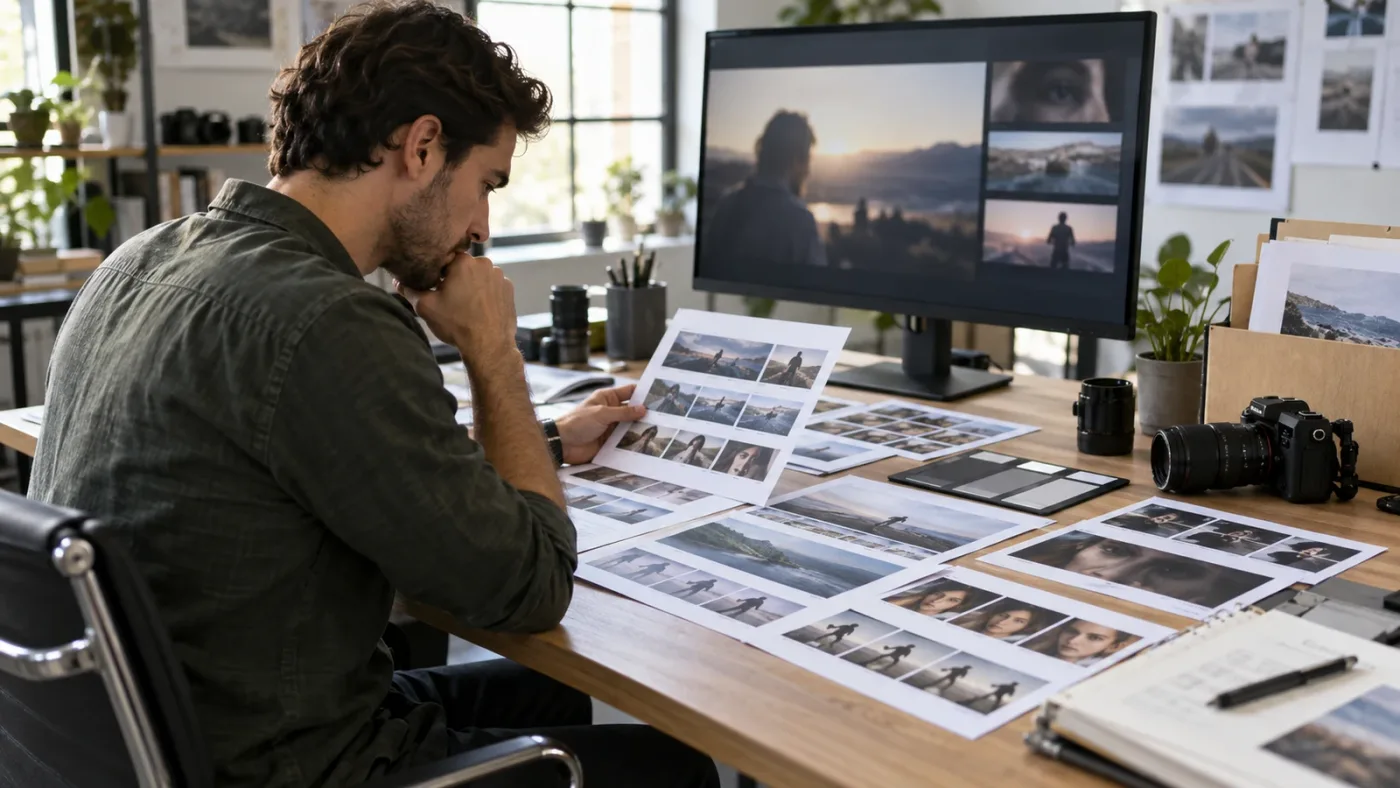 Illustration of a stock footage depth checklist for video editors