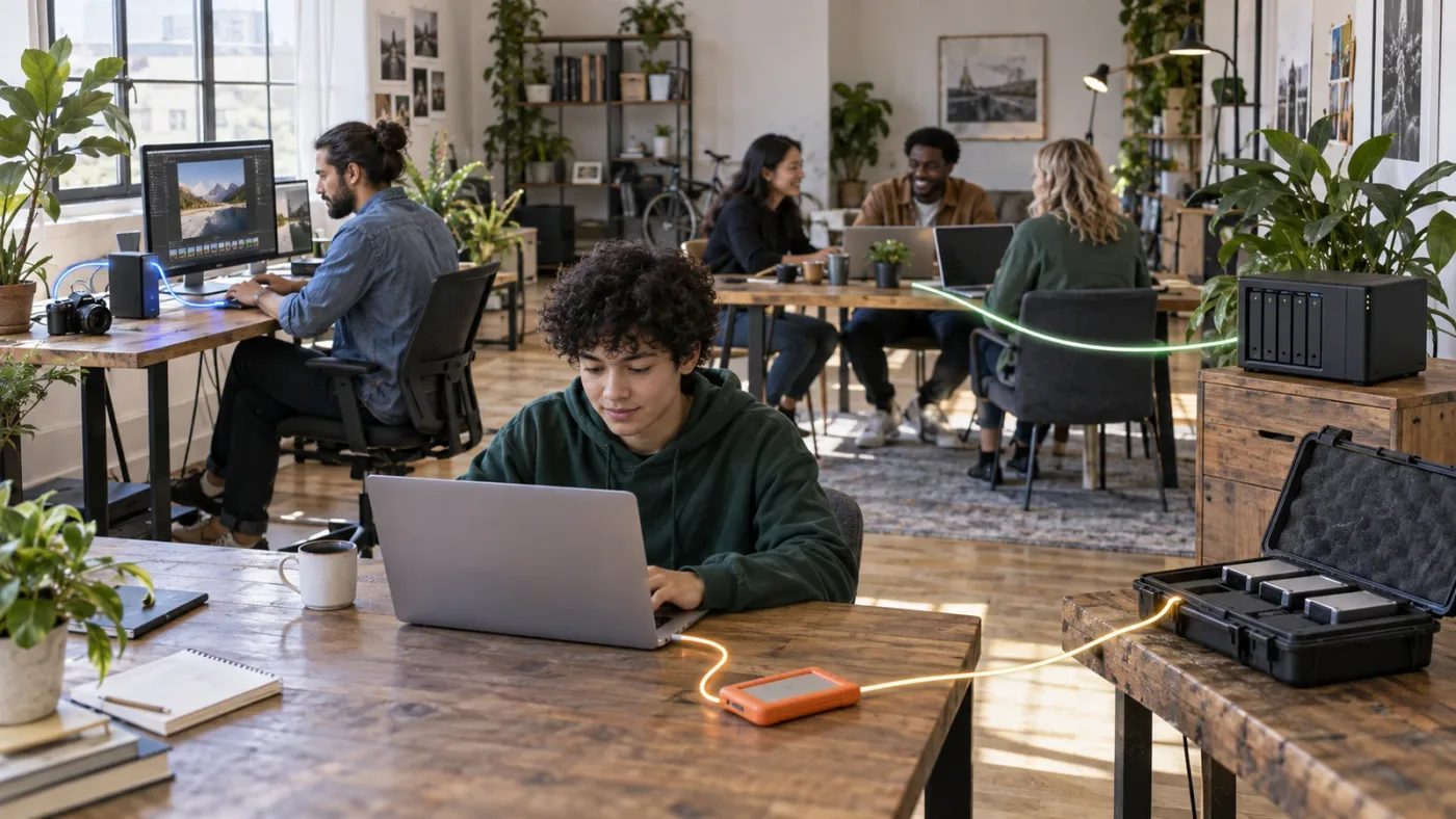 Illustration of backup plans for DaVinci Resolve freelancers teams and beginners