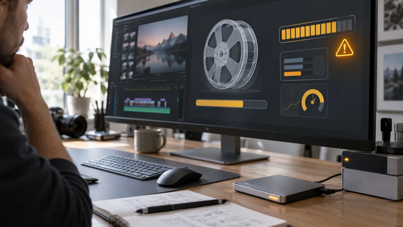 Illustration of an editing assistant proposing a DaVinci Resolve timeline change