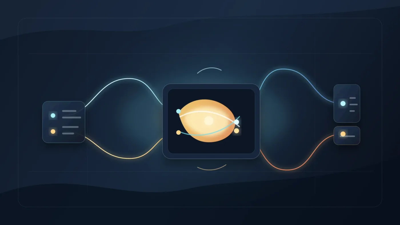 Illustration of a Fusion node workflow for a wedding transition