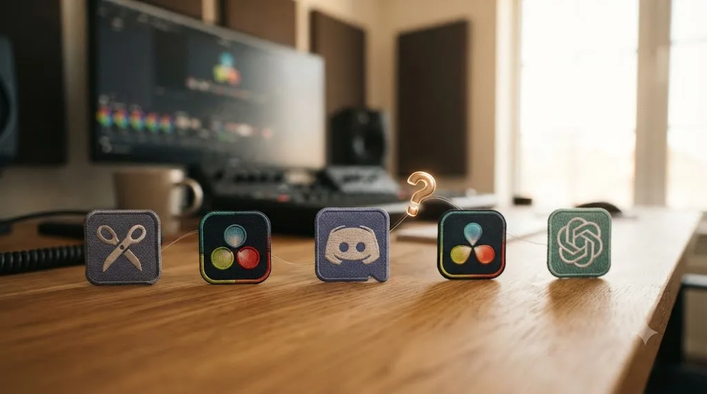 Illustration of one help question moving in sequence through different Discord server icons over time