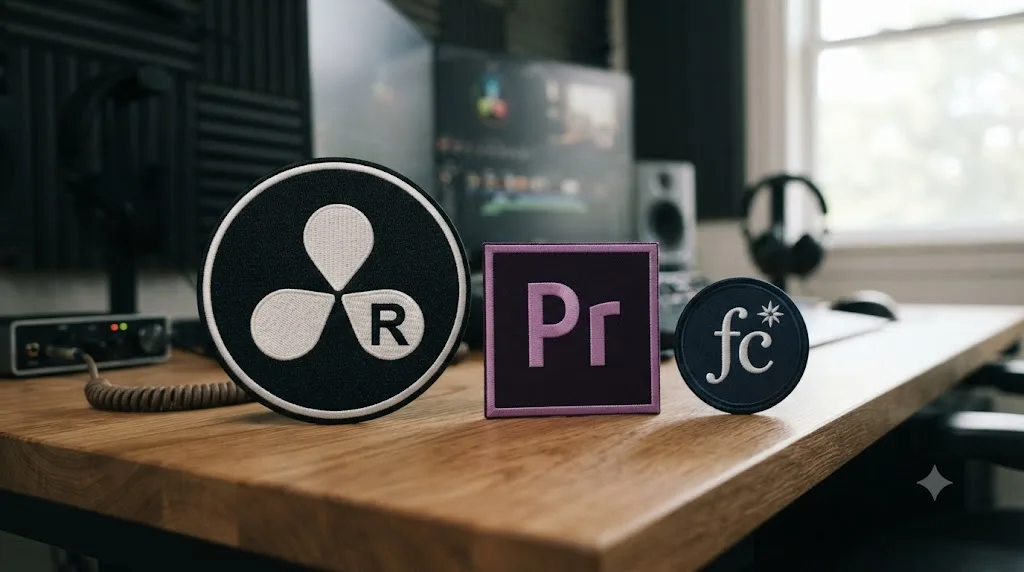 Illustration of three Discord server icons sized to represent different video editing communities