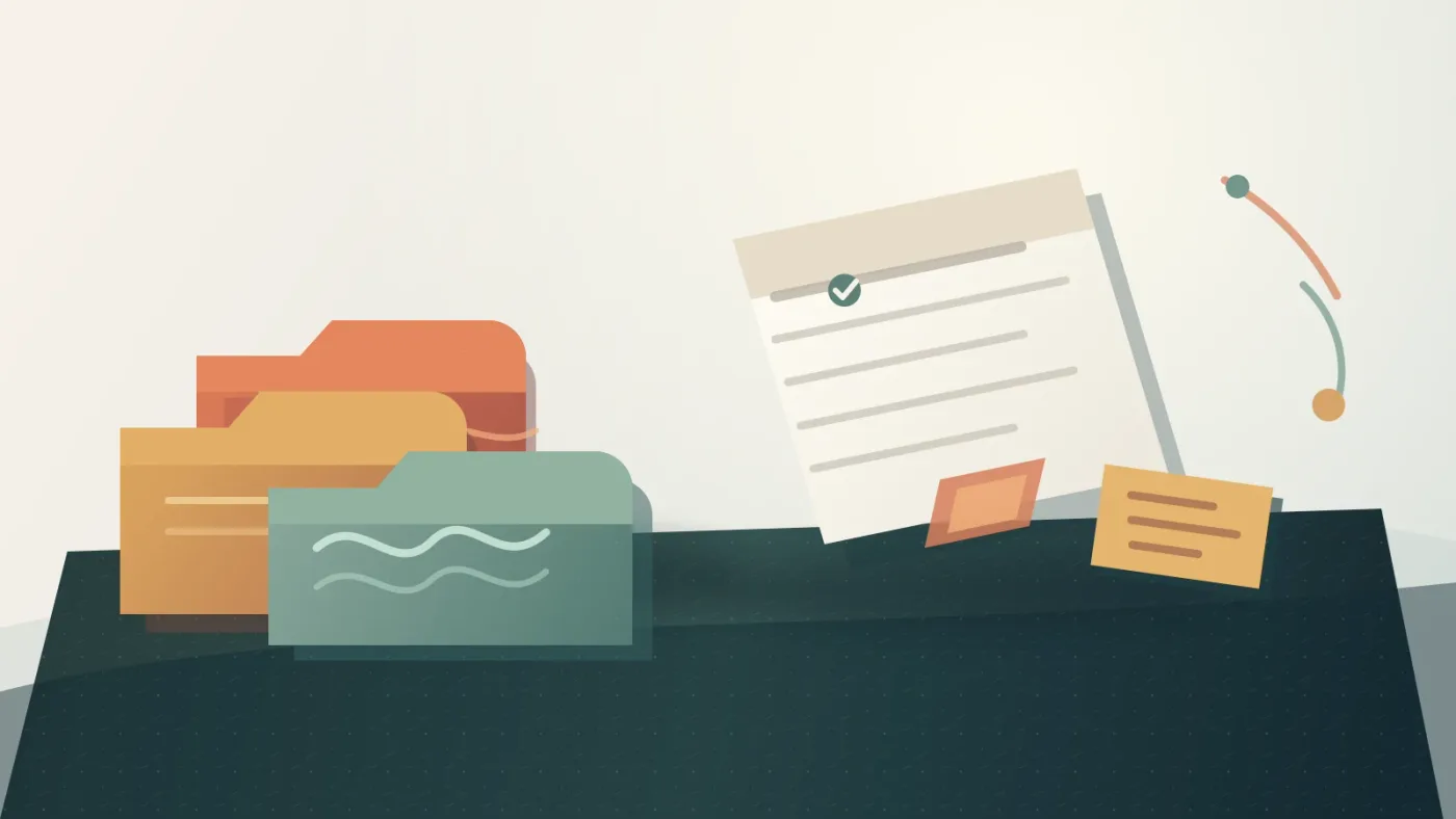 Illustration of organizing licensed music stems for a video editing project