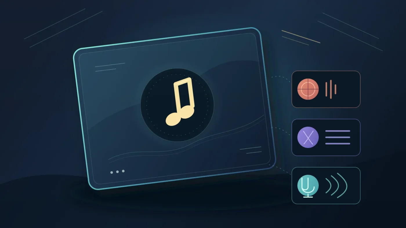 Illustration of a stem-enabled music track with separate instrument parts