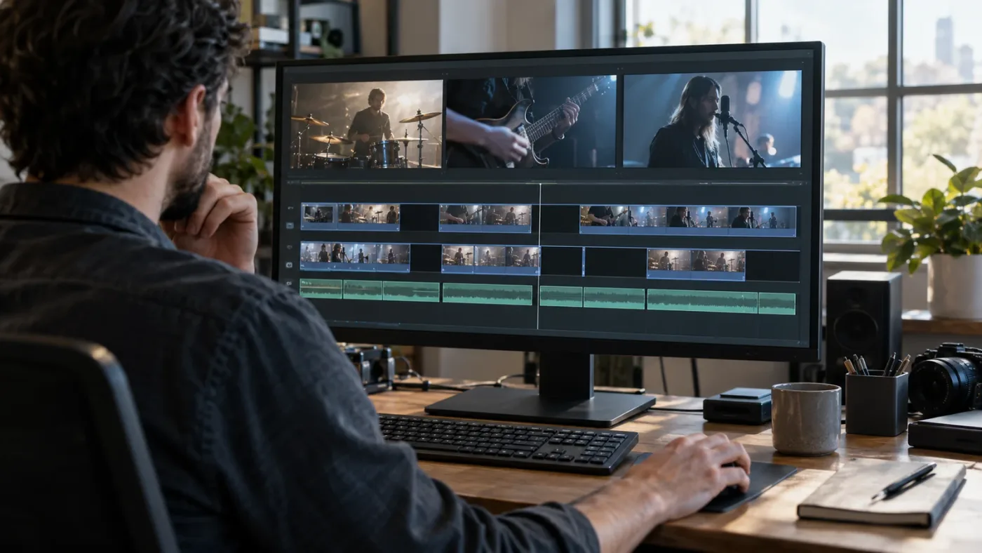 Illustration of deciding whether to split multicam clips at timecode gaps
