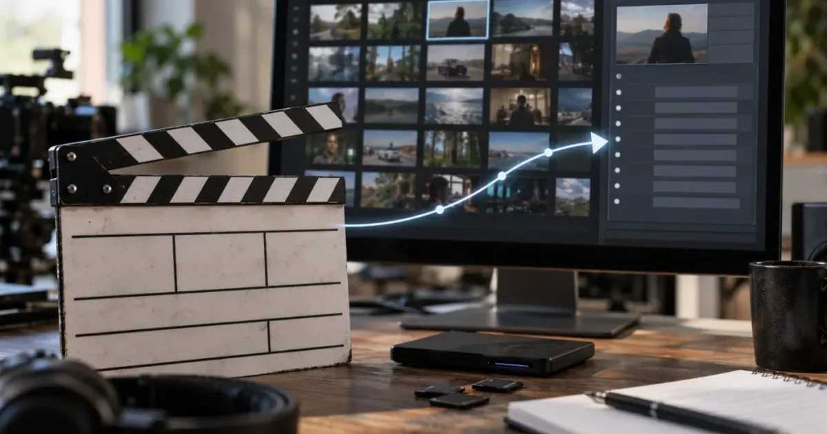 Illustration of DaVinci Resolve 21 slate metadata detection workflow