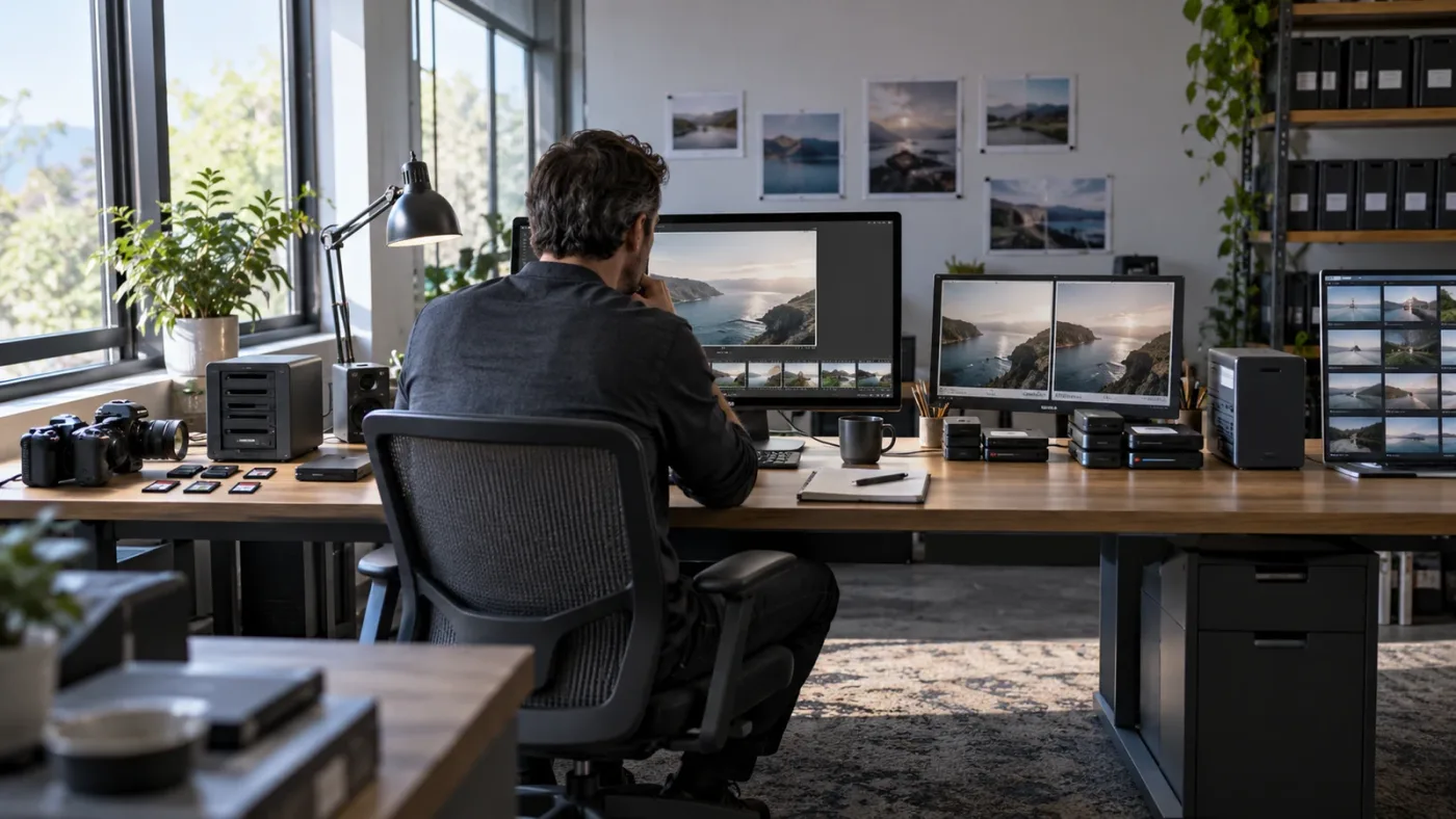 Illustration of a professional DaVinci Resolve 21 slate metadata review