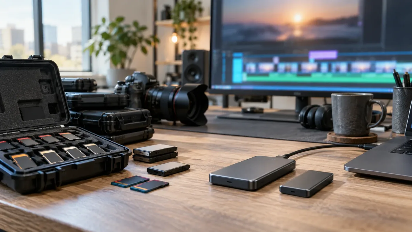 Illustration of original H.265 media retained beside edit-friendly working media in DaVinci Resolve