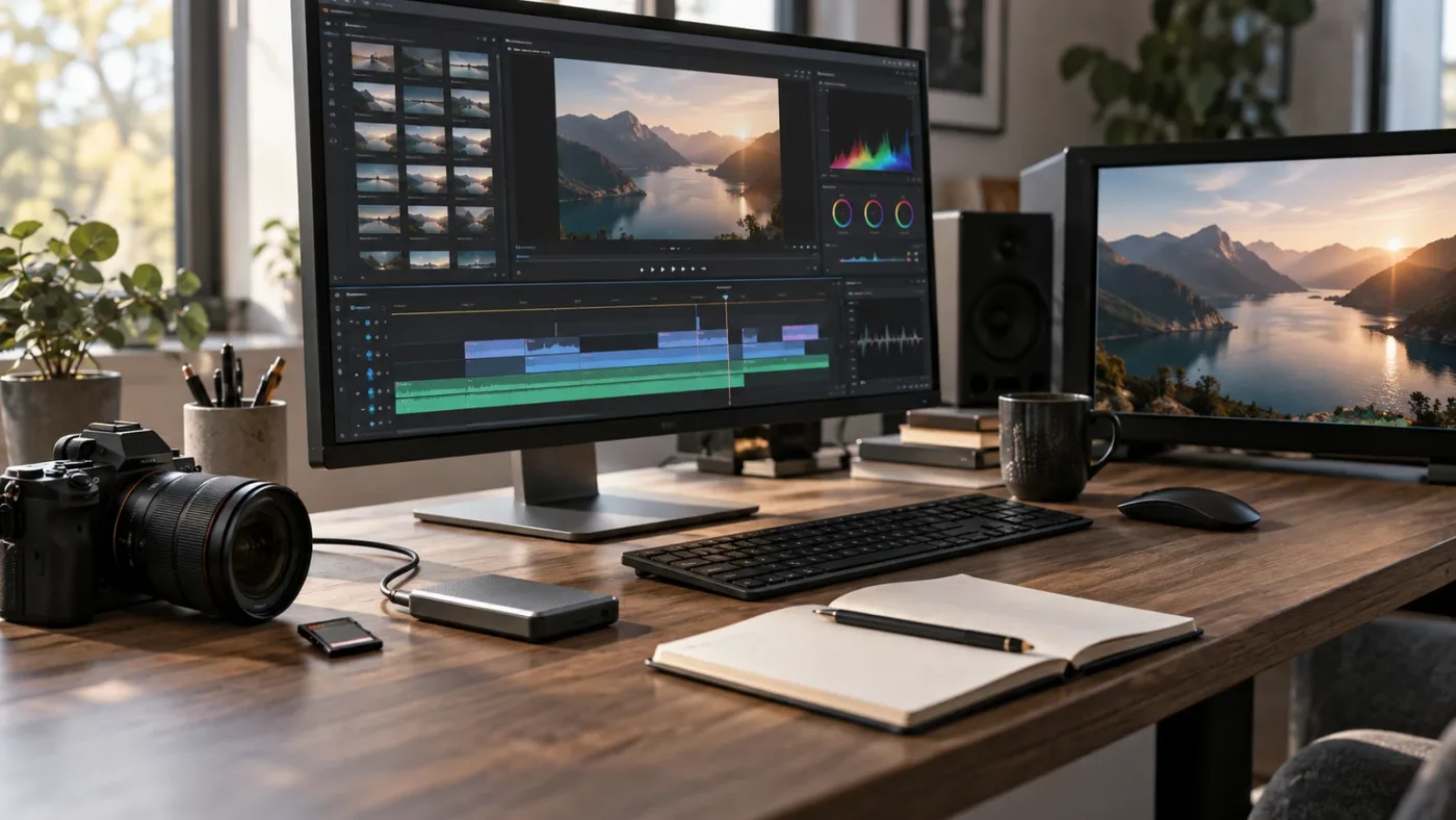 Illustration of an H.265 playback troubleshooting flow for DaVinci Resolve 21