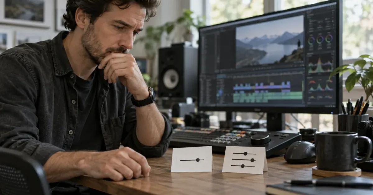 Illustration of reusable Inspector settings flowing between video clips in DaVinci Resolve 21