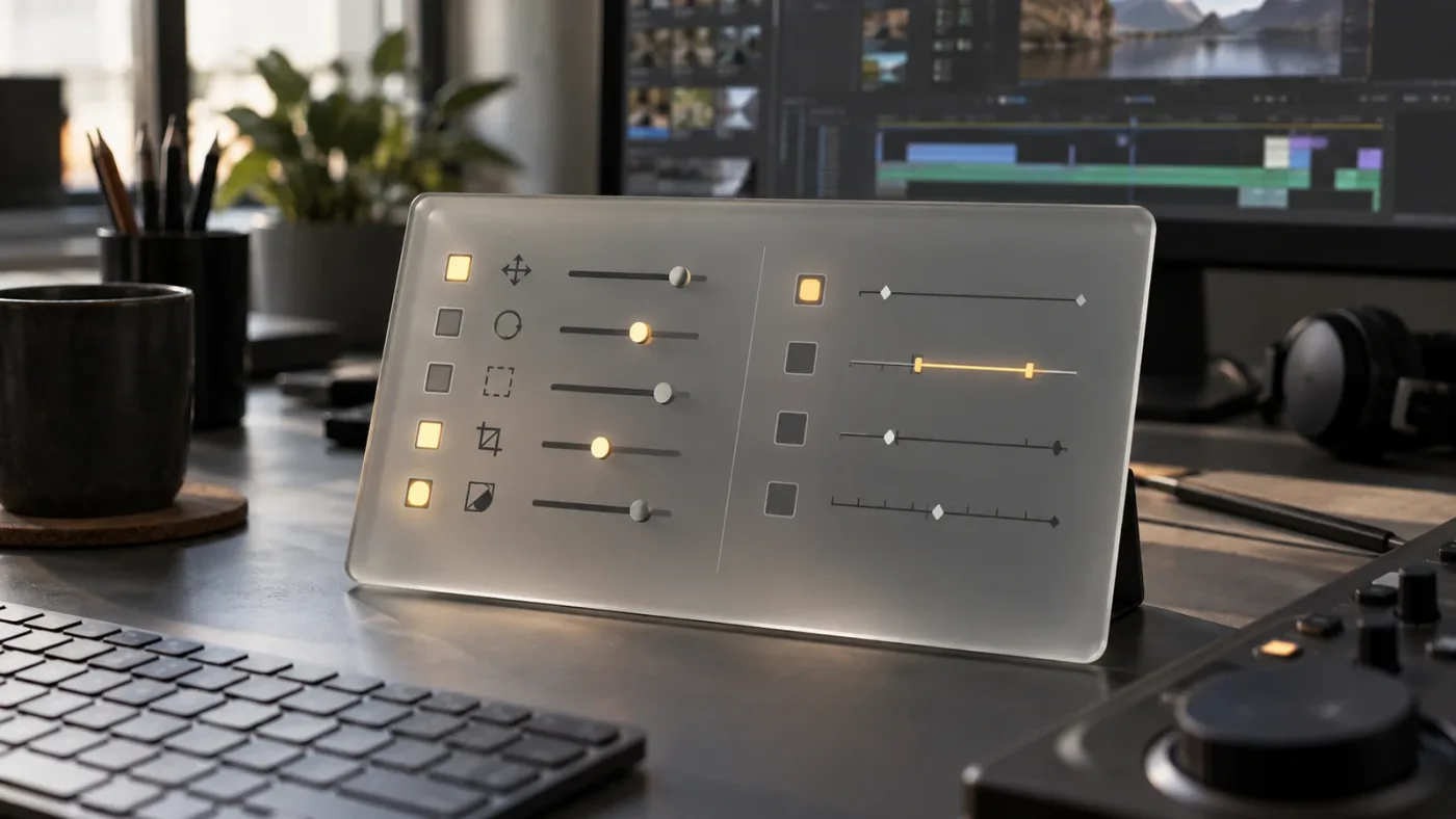 Illustration of Paste Attributes choices for DaVinci Resolve clip animation