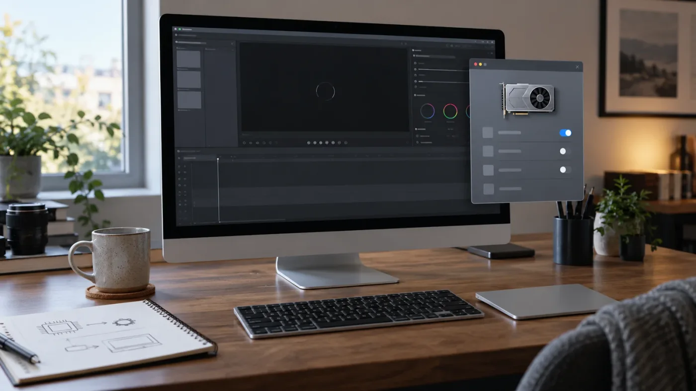 Illustration of DaVinci Resolve 21 Mac Color page troubleshooting