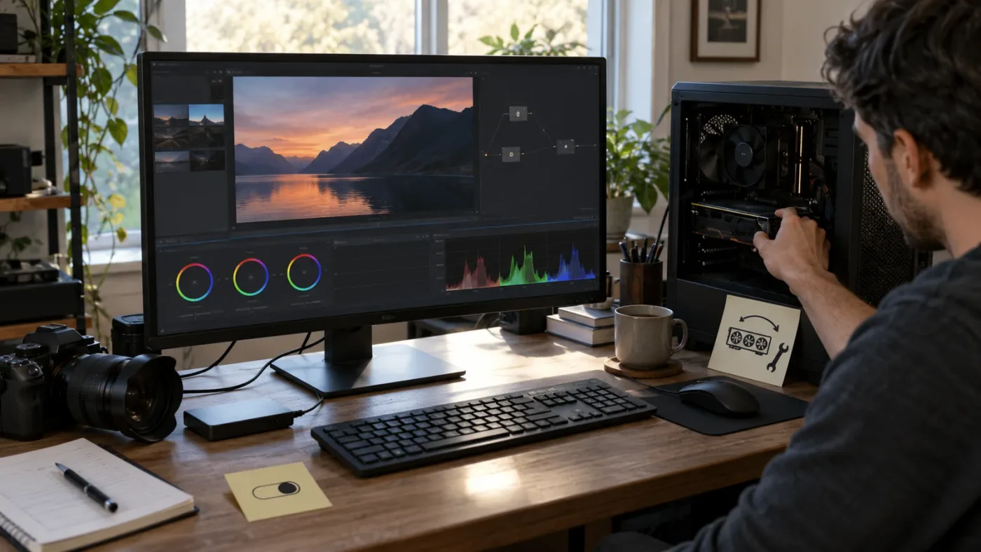 Illustration of DaVinci Resolve 21 Windows GPU troubleshooting