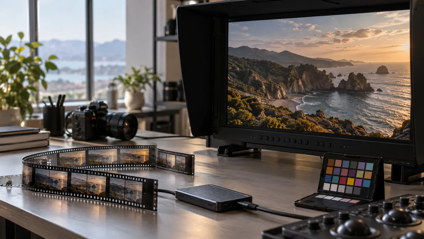 Illustration of color management checks across an H.265 export and playback chain