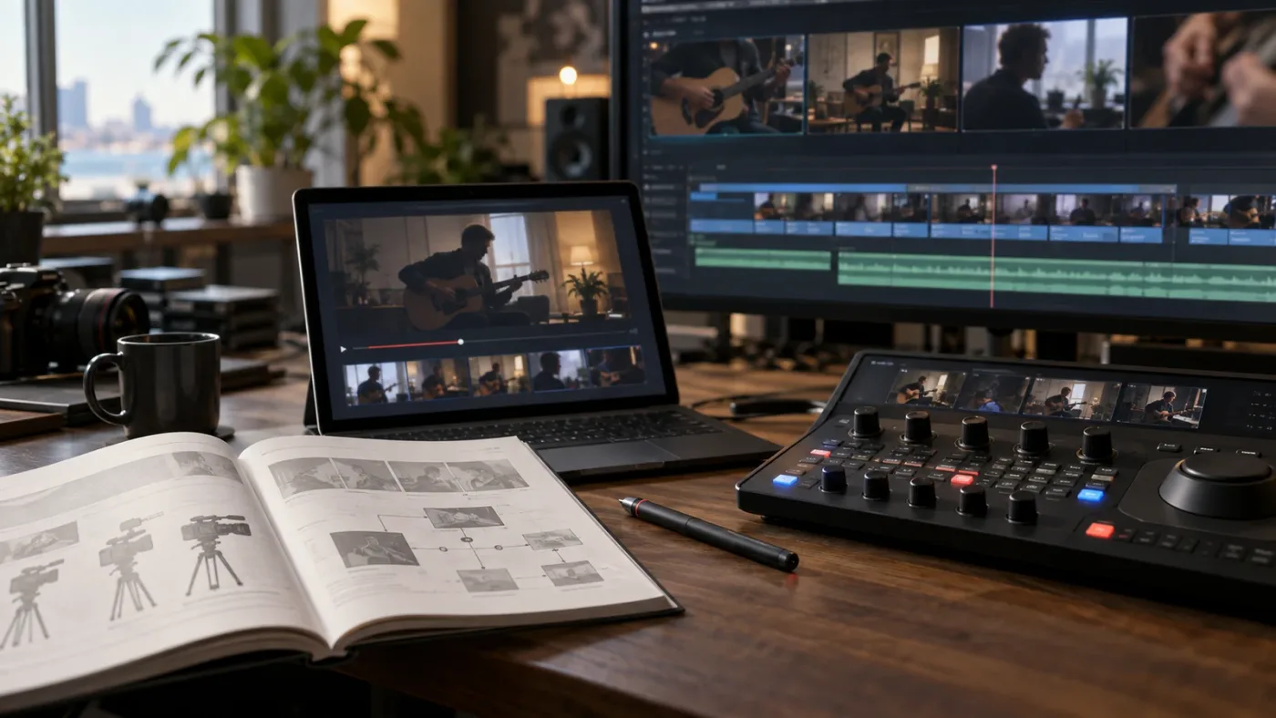 Illustration of ways to learn DaVinci Resolve multicam editing