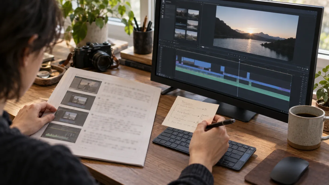 Illustration of translating an older DaVinci Resolve tutorial command