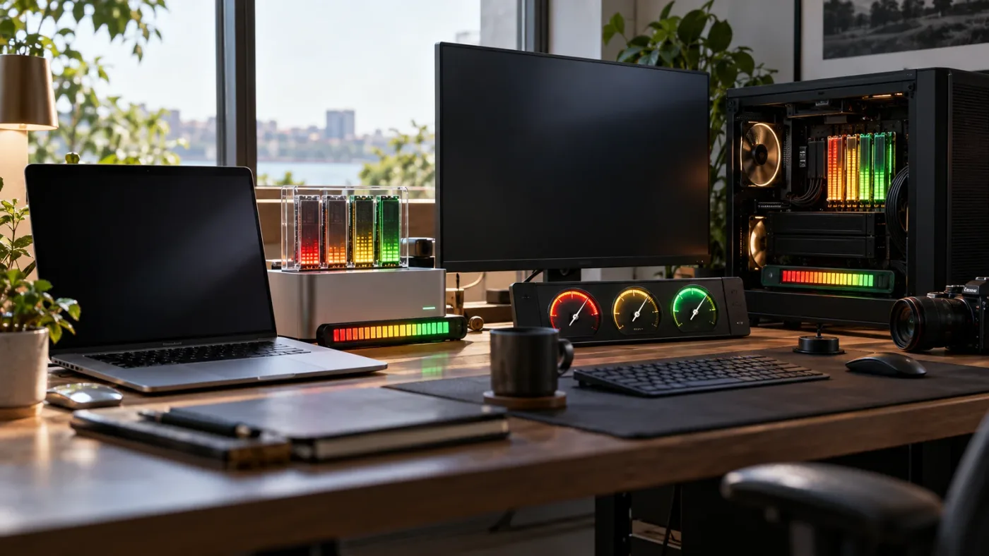 Illustration of platform-specific system memory indicators on Mac and Windows.