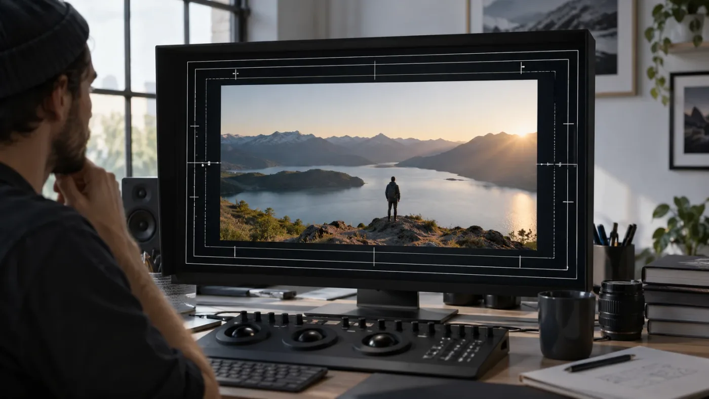 Illustration of DaVinci Resolve viewer overlays versus exported video pixels