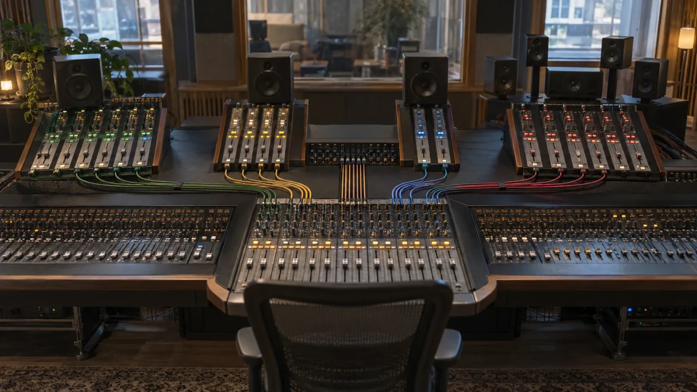 Illustration of the decision between Adaptive 5, mono, stereo, and 5.1 audio tracks