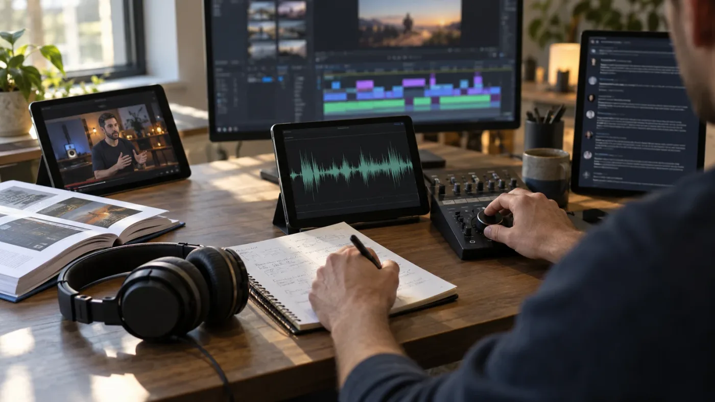 Illustration of four ways to learn DaVinci Resolve Fairlight audio channel mapping