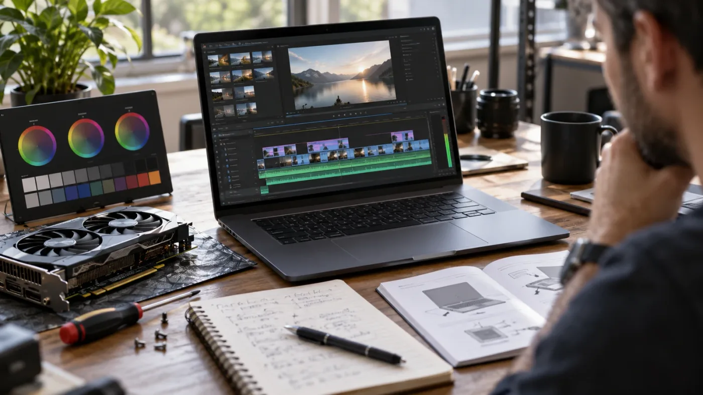 Illustration of choosing the right support team for a DaVinci Resolve driver warning.