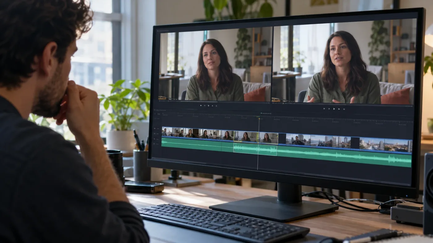 Illustration of checking adjacent frames around a subtle scene change