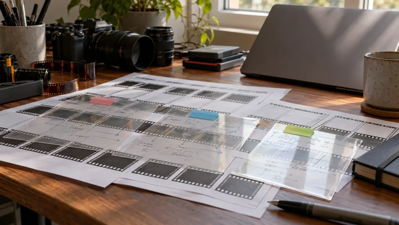Illustration of a DaVinci Resolve clip naming checklist with source name and metadata kept separate