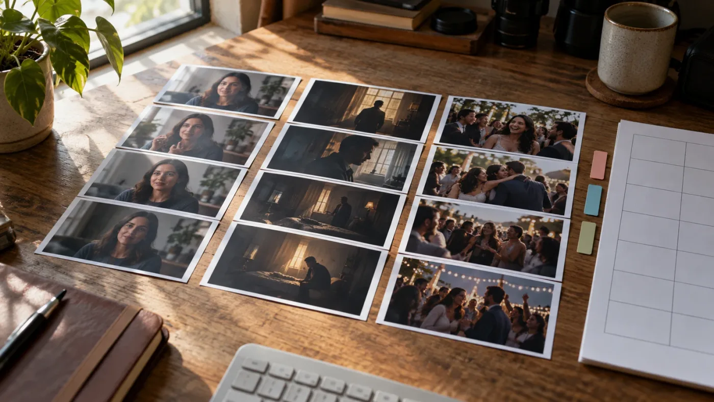 Illustration of a consistent naming scheme for DaVinci Resolve interview and scene clips