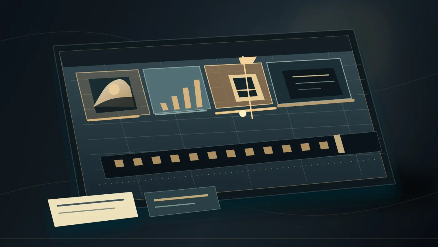 Illustration of timing beats for a cinematic title sequence