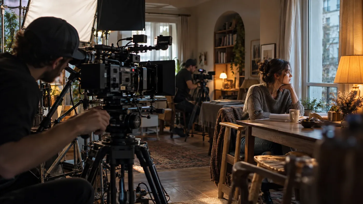 Illustration of matching mixed camera footage and mixed lighting in one scene.