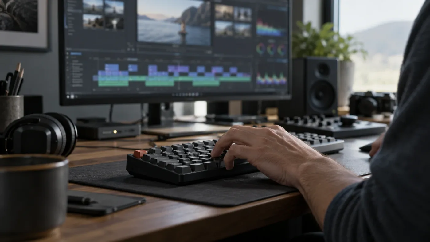 Illustration of assigning a custom conform shortcut in DaVinci Resolve