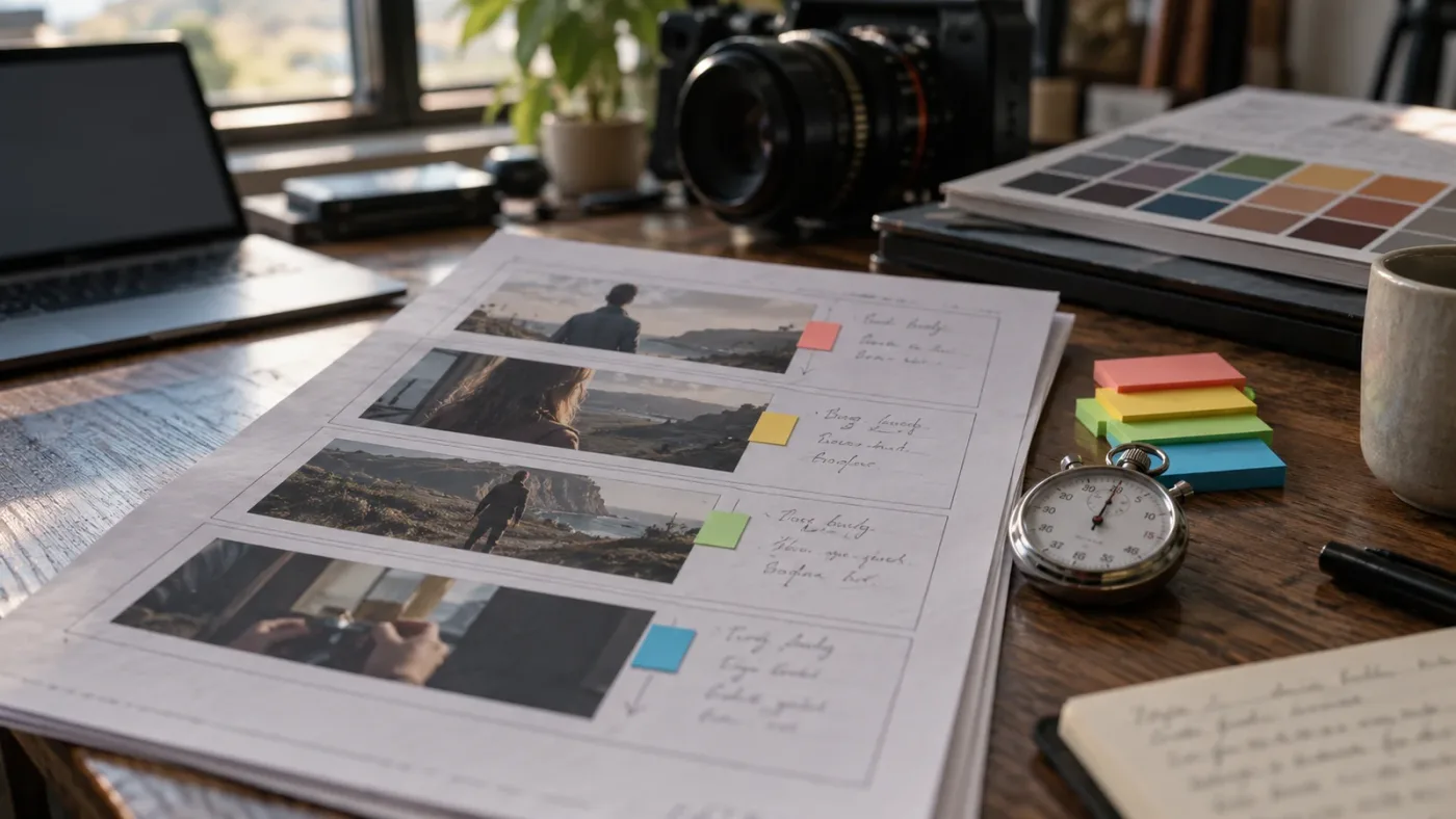 Illustration of checking marker details and timing in a revised edit.