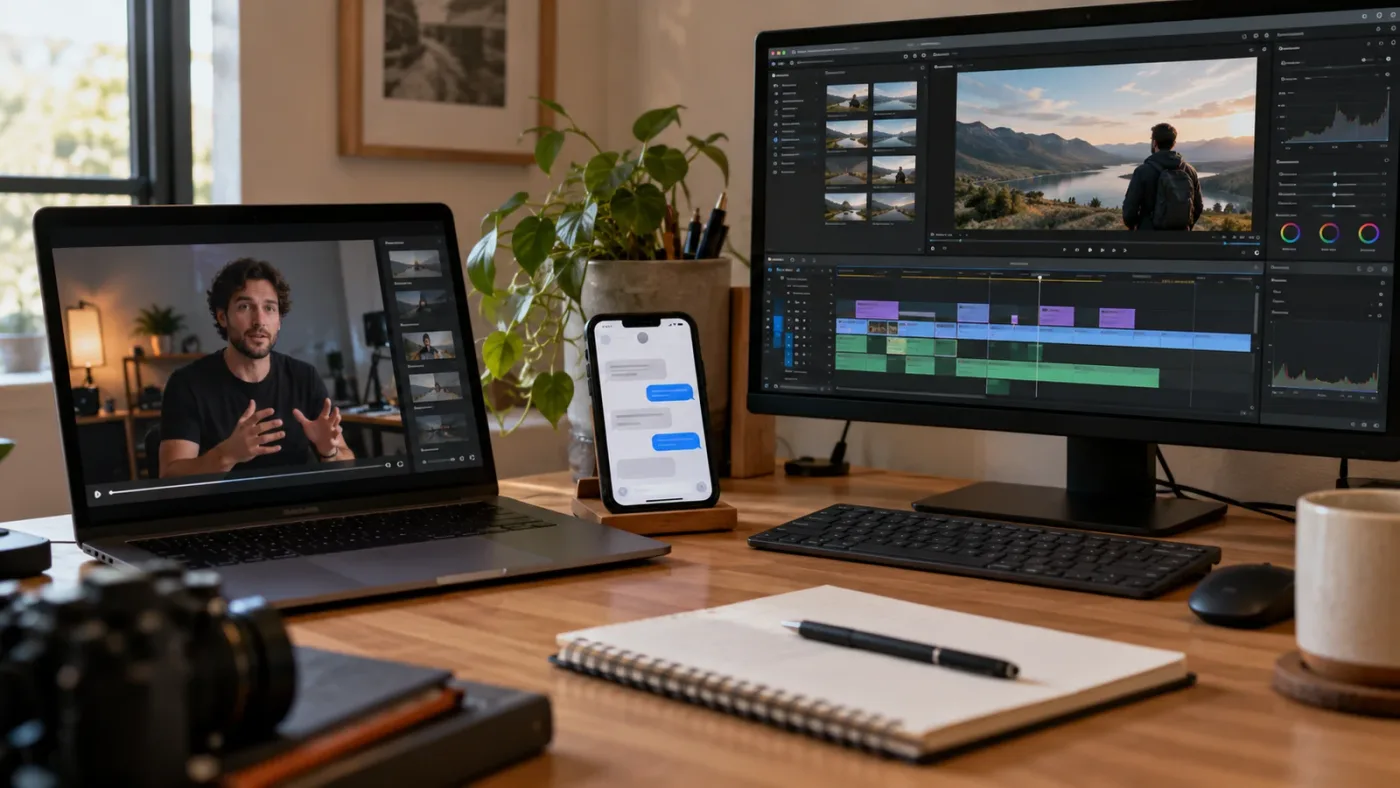 Illustration of different ways to get help while learning DaVinci Resolve