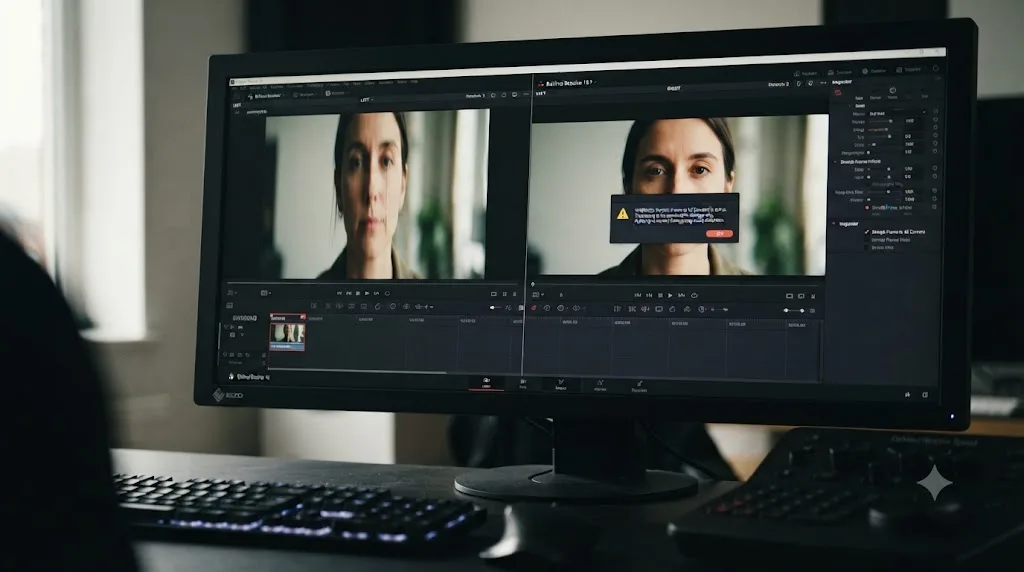 Illustration of DaVinci Resolve's anamorphic Stretch Frame to All Corners setting correcting a squeezed lens frame