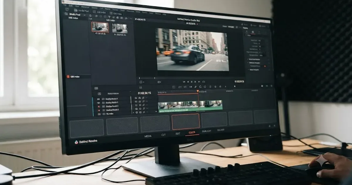Illustration of a DaVinci Resolve page tab bar with several page tabs disabled during playback