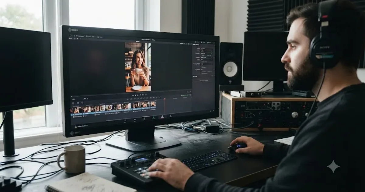 Illustration of the DaVinci Resolve Deliver page set up for a vertical Threads app video export