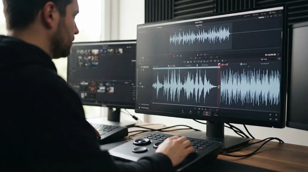 Illustration of Elastic Wave timing points retiming a music clip