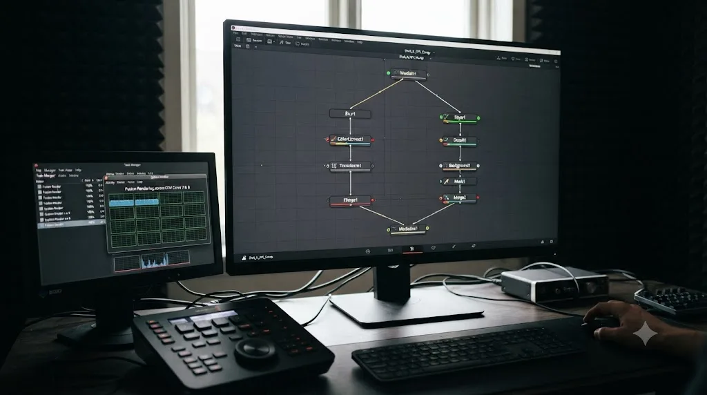 Illustration of Fusion distributing independent node branches across multiple CPU cores