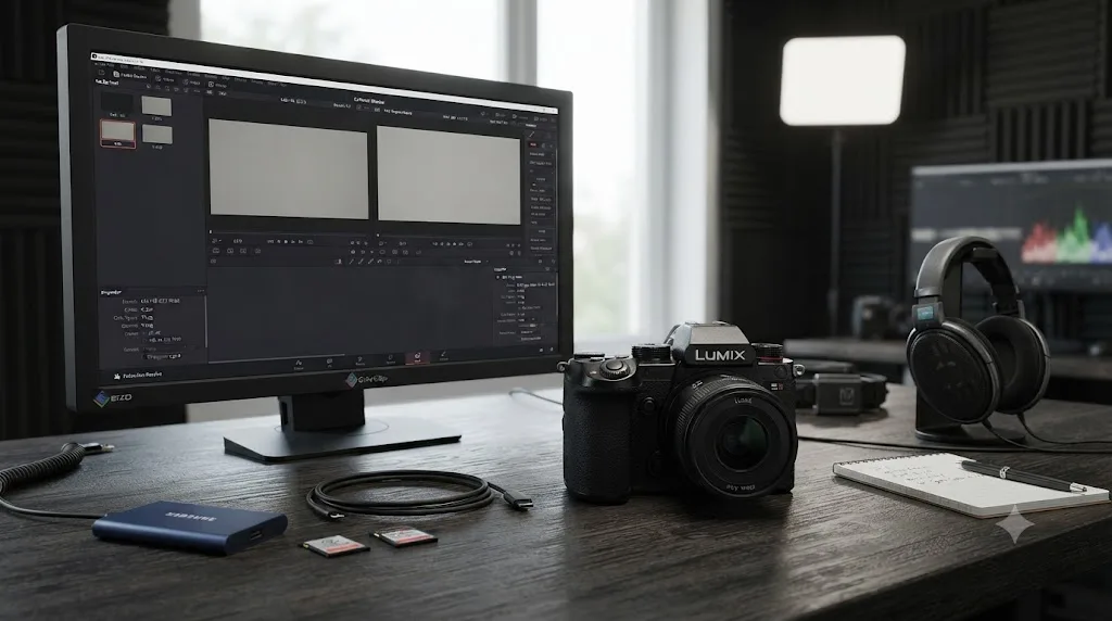 Illustration comparing Panasonic S5 II recording modes, C4K/4K 4:2:2 and 5.9K/6K open gate 4:2:0, both shooting V-Log