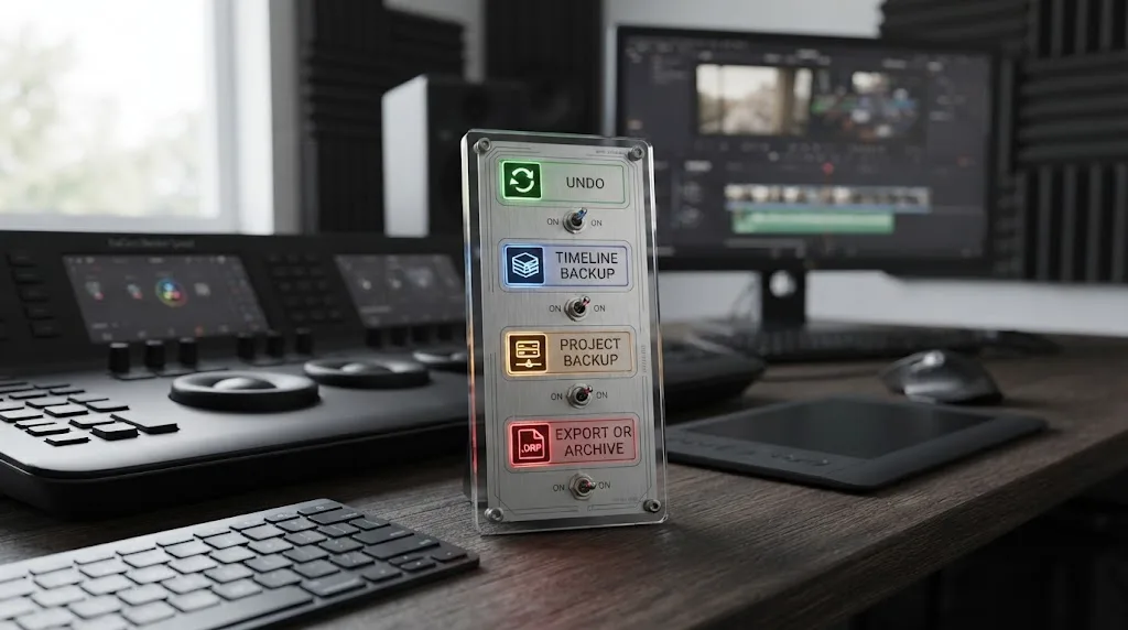 Illustration of the final DaVinci Resolve deleted timeline recovery checklist