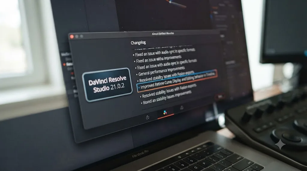 Illustration of a worked diagnostic example fixing a DaVinci Resolve retime curve display problem step by step
