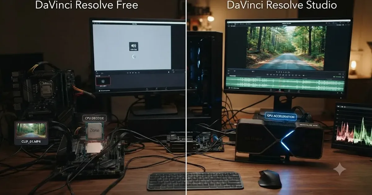 Illustration of a DaVinci Resolve timeline where a deleted clip has left a gap instead of rippling closed