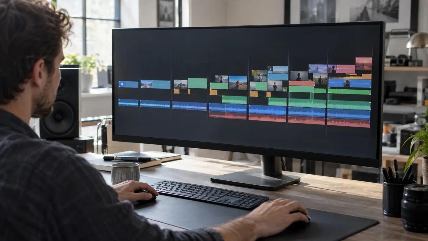 Illustration of a controlled DaVinci Resolve timeline test for playhead selection