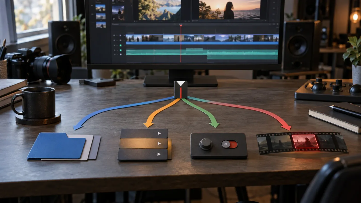 Illustration of a troubleshooting decision tree for DaVinci Resolve playhead selection