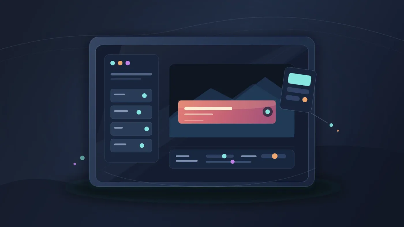 Illustration of editable lower third template controls